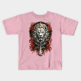 Lion's Head Coat of Arms design Kids T-Shirt